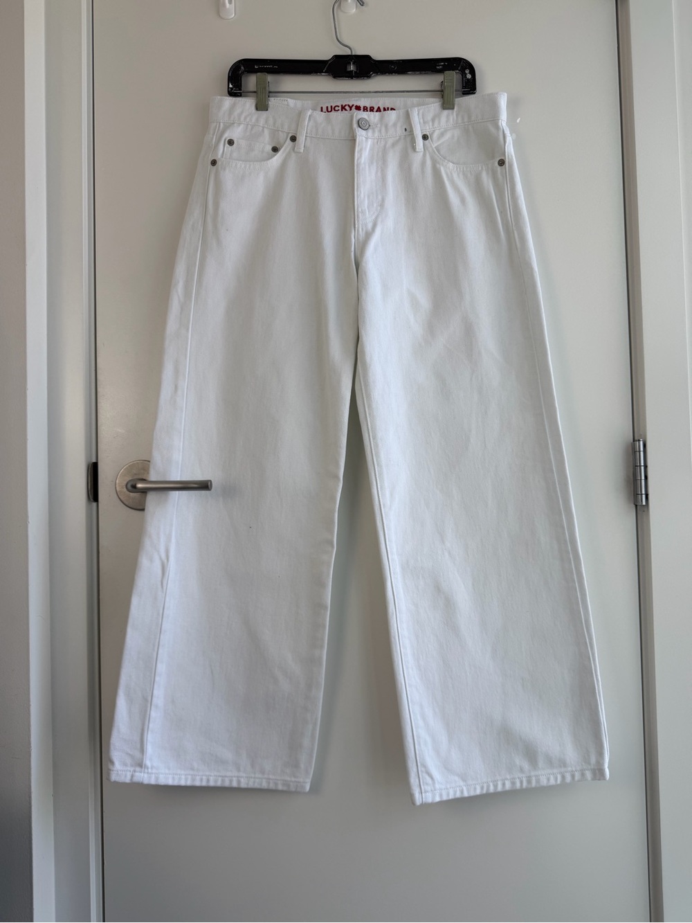 Lucky Brand White Wide-Leg Denim Jeans size 28 new